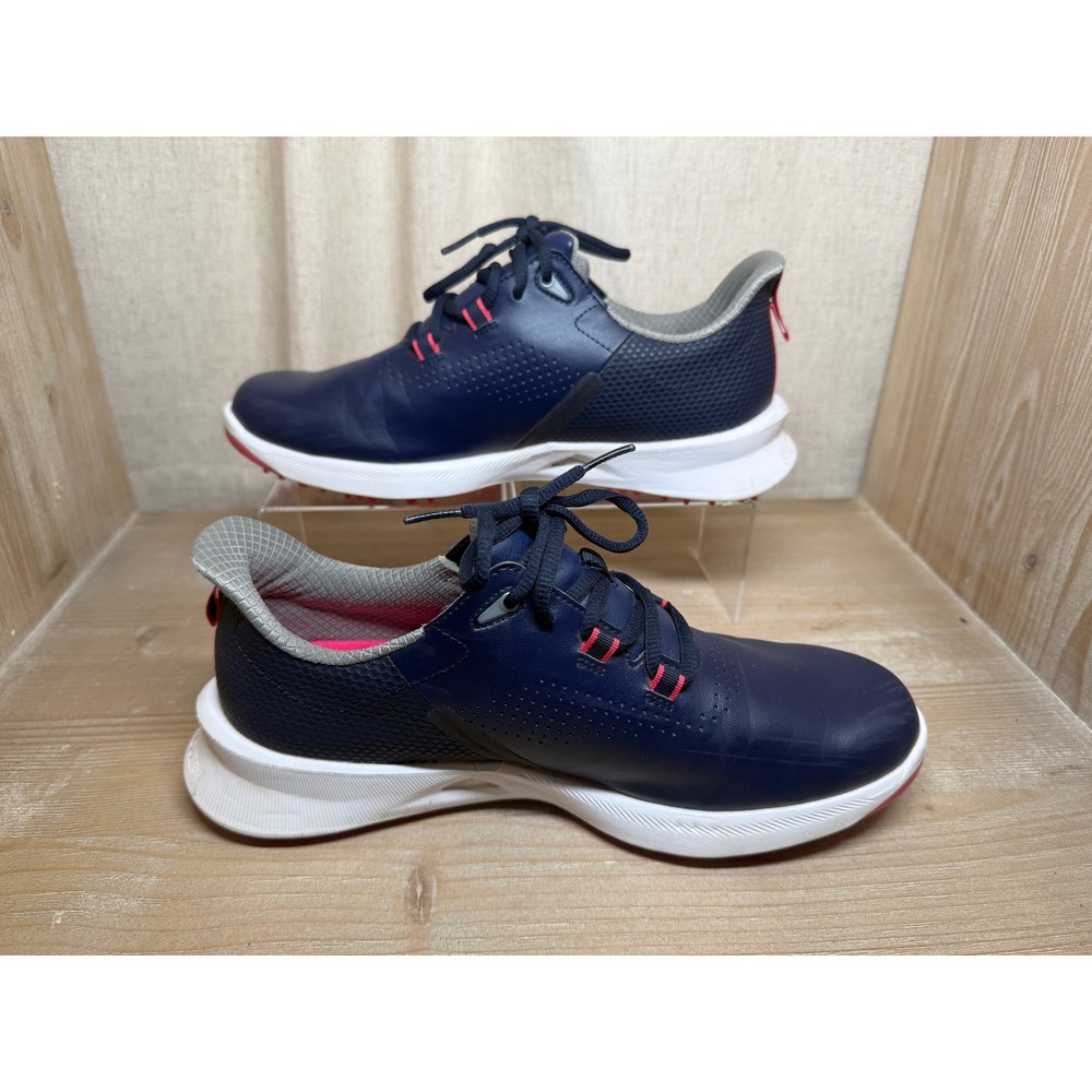FootJoy Fuel Navy Pink Spikeless Golf Shoes Womens 9 M 92374 Stratolite Cushion - Picture 2 of 6